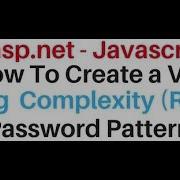 Implement Strong Password Complexity Validation Asp Net Javascript