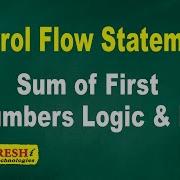 Sum Of First N Numbers Logic Flow Control Flow Structures Tutorial Naresh IT