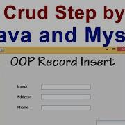OOP Crud Using Java Mysql