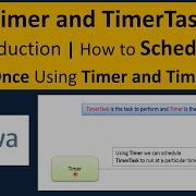 Timer And TimerTask Introduction How To Schedule A Task Once Using Timer And TimerTask
