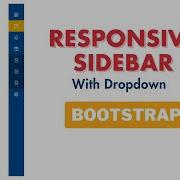 Responsive Sidebar Bootstrap 5 With Dropdown Menu Sidebar Menu