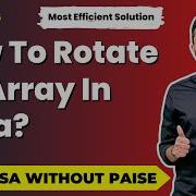 How To Rotate An Array In Java Array Rotation FREE DSA Course In JAVA Lecture 66