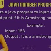 Program To Print Whether The Number Is Armstrong Number In Java ICSE 9 AND 10