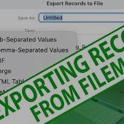 Exporting Data Try FileMaker