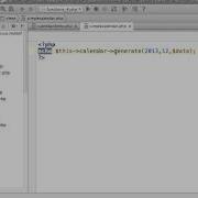 CodeIgniter Calendar