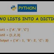 Python Map Two Lists Into A Dictionary