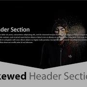 Skewed Header UI Design HTML CSS
