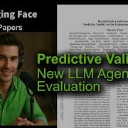 Predictive Validity New LLM Agent Evaluation
