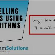 Modelling Curves Using Logarithms ExamSolutions