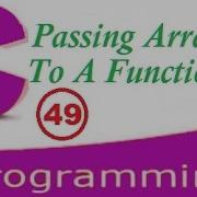 Passing Array To A Function In C
