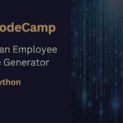 Build An Employee Profile Generator FCC Python Course