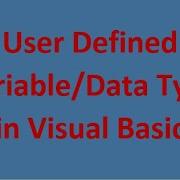 Lecture No 4 User Define Data Types In Visual Basic