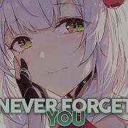 Nightcore Never Forget You Lyrics