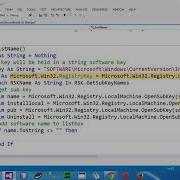 How To Get List Of All Installed Software Or Application On Your Machine In VB NET 2012