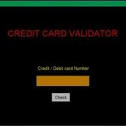 Credit Card Validator Application Using Python