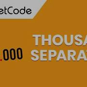 LeetCode Çözümleri 1556 Thousand Separator