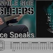 Silence Speaks While She Sleeps Screen TAB Guitar Cover