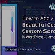 Custom Scrollbar In WordPress Elementor CSS Only Modern Gradient Style