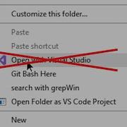 Remove Open With Visual Studio From Folder Context Menu In Windows Explorer