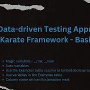 15 Data Driven Testing Approach In Karate Framework Basics Karateframework