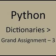 Grand Assignment 3 Dictionaries Python NxtWave CCBP