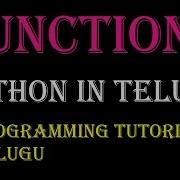Functions In Python In Telugu Kotha Abhishek