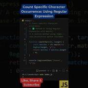 89 Count Specific Character In JS Regex Trick