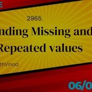 Leetcode March 6 2965 Find Missing And Repeated Values JAVA DSA