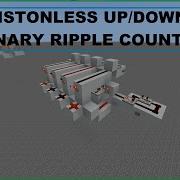 Pistonless Up And Down Binary Ripple Counters Minecraft Java Bedrock