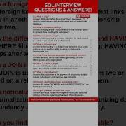 SQL Interview Questions And Answers