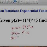 Function Notation Exponential Functions VI