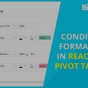 Conditional Formatting In React Pivot Table