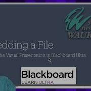 Blackboard Ultra Adding An Outside File With Embed Code