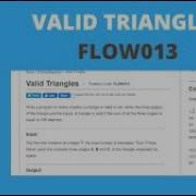 CodeChef Beginner S Problems Valid Triangles FLOW013