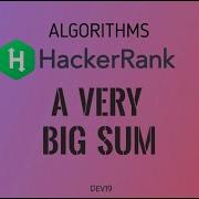 4 A Very Big Sum Hackerrank Algorithms Solution