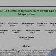 Read A Paper Multi Level Intermediate Representation MLIR