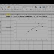 How To Find Standard Error Of Estimate In Excel
