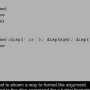 Creating Formatted Outputs Using The Disp Command In MATLAB