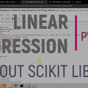 Linear Regression Without Scikit Library Python Jupyter