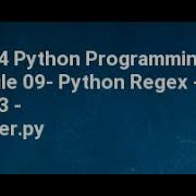 CS384 Python Programming Module 09 Python Regex Lec 13 Finditer