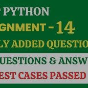 Assignment 14 Python CCBP 4 0 Newly Added Questions