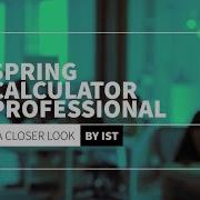 A Closer Look At Spring Calculator Professional SCP