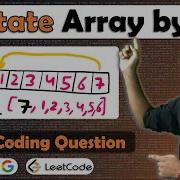 Rotate Array By K Positions In Java Leetcode Problems And Solutions