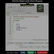 Find The Output Of The Given Program 5 Short C Programming Switch Case