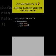 How To Select A Random Element From An Array In JavaScript Shorts Javascript