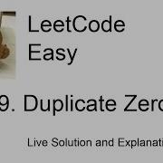 1089 Duplicate Zeros Leetcode Easy