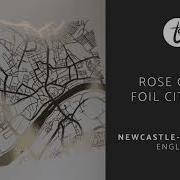 City Map Art Newcastle UK Rose Gold Foil Print
