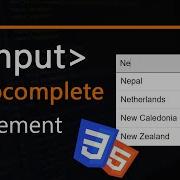 Autocomplete Input Dropdown HTML CSS JS