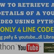 Extract Youtube Video Details In Python How To Scrape Youtube Data In Python YouTube Statistics