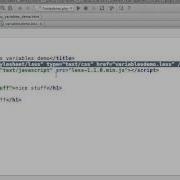 Simple Demo For Variables When Using LESS